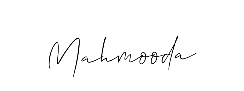 Use a signature maker to create a handwritten signature online. With this signature software, you can design (Allison_Script) your own signature for name Mahmooda. Mahmooda signature style 2 images and pictures png