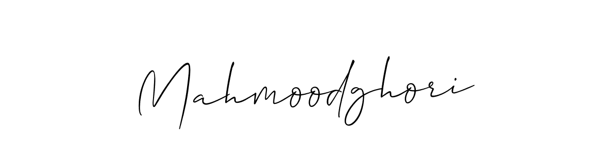 How to make Mahmoodghori name signature. Use Allison_Script style for creating short signs online. This is the latest handwritten sign. Mahmoodghori signature style 2 images and pictures png