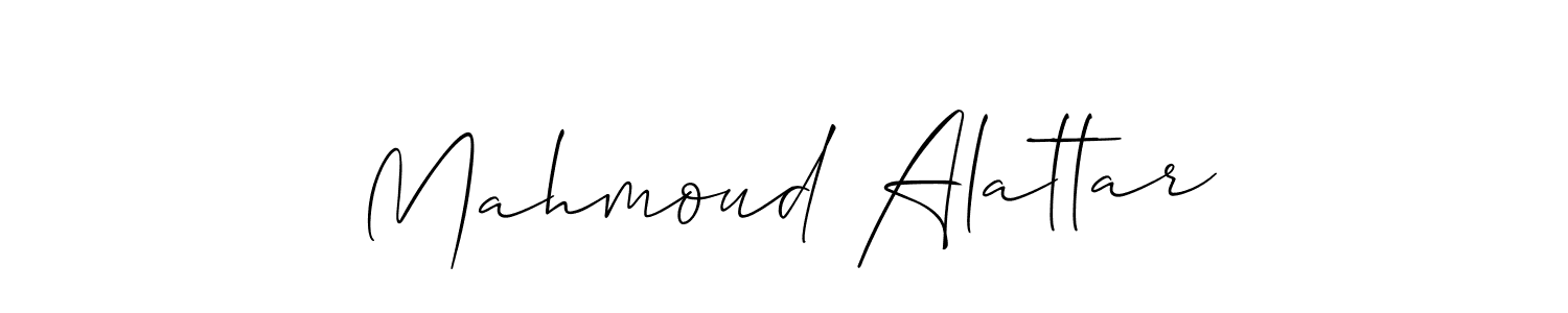 Also we have Mahmoud Alattar name is the best signature style. Create professional handwritten signature collection using Allison_Script autograph style. Mahmoud Alattar signature style 2 images and pictures png