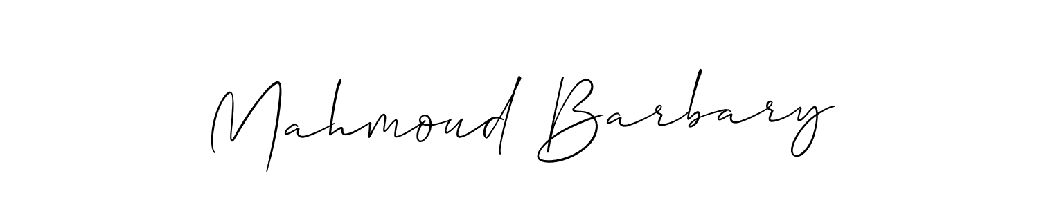 Mahmoud Barbary stylish signature style. Best Handwritten Sign (Allison_Script) for my name. Handwritten Signature Collection Ideas for my name Mahmoud Barbary. Mahmoud Barbary signature style 2 images and pictures png