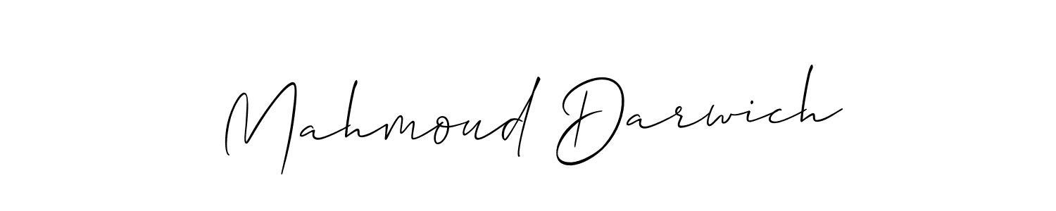 You should practise on your own different ways (Allison_Script) to write your name (Mahmoud Darwich) in signature. don't let someone else do it for you. Mahmoud Darwich signature style 2 images and pictures png