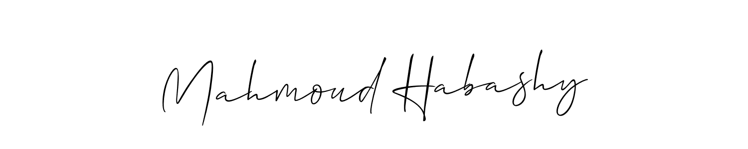 Create a beautiful signature design for name Mahmoud Habashy. With this signature (Allison_Script) fonts, you can make a handwritten signature for free. Mahmoud Habashy signature style 2 images and pictures png