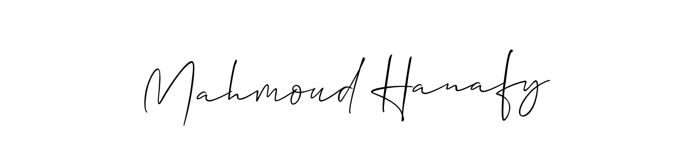 How to make Mahmoud Hanafy signature? Allison_Script is a professional autograph style. Create handwritten signature for Mahmoud Hanafy name. Mahmoud Hanafy signature style 2 images and pictures png