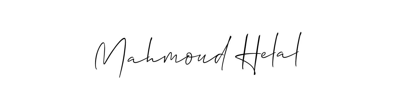 Allison_Script is a professional signature style that is perfect for those who want to add a touch of class to their signature. It is also a great choice for those who want to make their signature more unique. Get Mahmoud Helal name to fancy signature for free. Mahmoud Helal signature style 2 images and pictures png