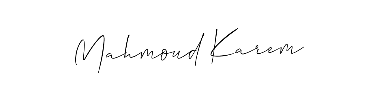 How to Draw Mahmoud Karem signature style? Allison_Script is a latest design signature styles for name Mahmoud Karem. Mahmoud Karem signature style 2 images and pictures png