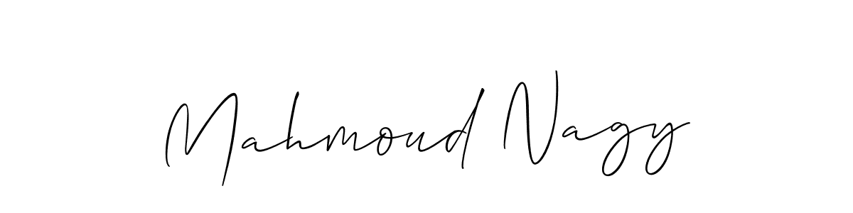 Design your own signature with our free online signature maker. With this signature software, you can create a handwritten (Allison_Script) signature for name Mahmoud Nagy. Mahmoud Nagy signature style 2 images and pictures png