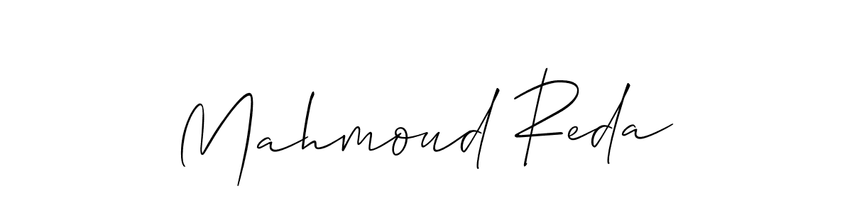 How to make Mahmoud Reda name signature. Use Allison_Script style for creating short signs online. This is the latest handwritten sign. Mahmoud Reda signature style 2 images and pictures png