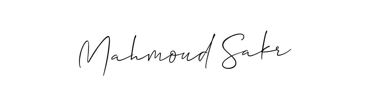 It looks lik you need a new signature style for name Mahmoud Sakr. Design unique handwritten (Allison_Script) signature with our free signature maker in just a few clicks. Mahmoud Sakr signature style 2 images and pictures png