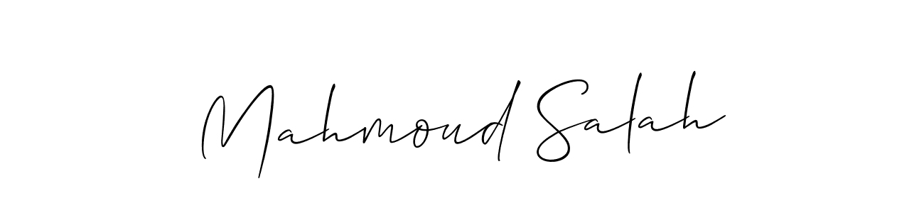 How to make Mahmoud Salah name signature. Use Allison_Script style for creating short signs online. This is the latest handwritten sign. Mahmoud Salah signature style 2 images and pictures png