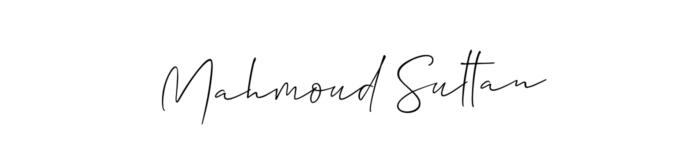 How to make Mahmoud Sultan name signature. Use Allison_Script style for creating short signs online. This is the latest handwritten sign. Mahmoud Sultan signature style 2 images and pictures png