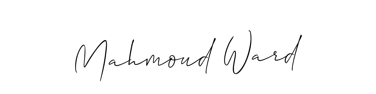 Mahmoud Ward stylish signature style. Best Handwritten Sign (Allison_Script) for my name. Handwritten Signature Collection Ideas for my name Mahmoud Ward. Mahmoud Ward signature style 2 images and pictures png