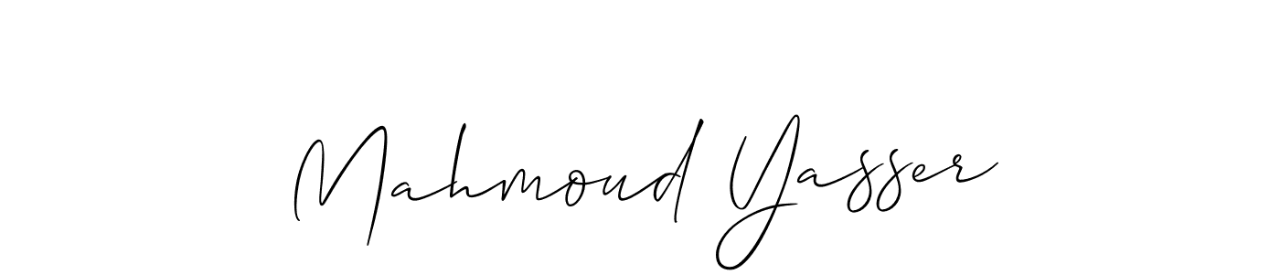 Mahmoud Yasser stylish signature style. Best Handwritten Sign (Allison_Script) for my name. Handwritten Signature Collection Ideas for my name Mahmoud Yasser. Mahmoud Yasser signature style 2 images and pictures png