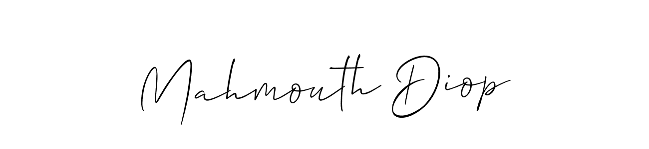 Create a beautiful signature design for name Mahmouth Diop. With this signature (Allison_Script) fonts, you can make a handwritten signature for free. Mahmouth Diop signature style 2 images and pictures png