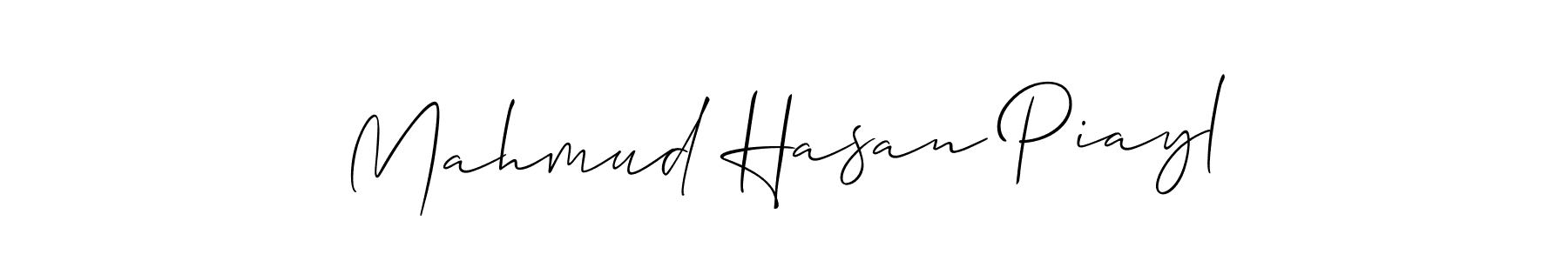 The best way (Allison_Script) to make a short signature is to pick only two or three words in your name. The name Mahmud Hasan Piayl include a total of six letters. For converting this name. Mahmud Hasan Piayl signature style 2 images and pictures png