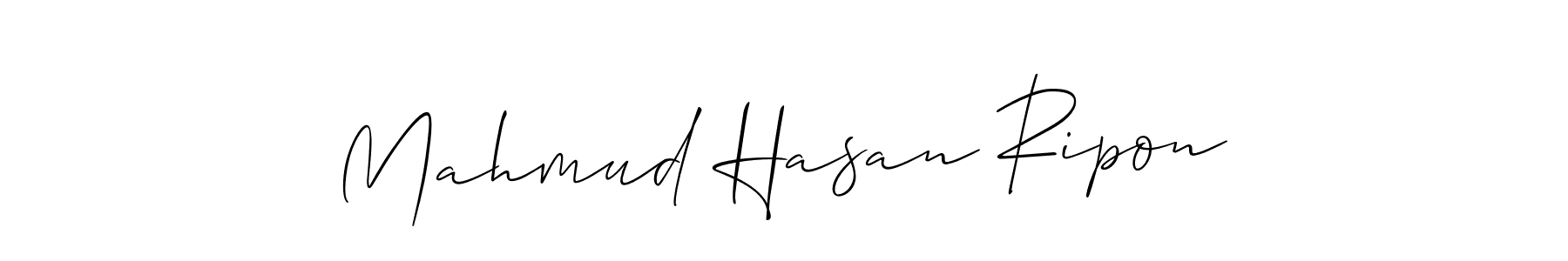 Also we have Mahmud Hasan Ripon name is the best signature style. Create professional handwritten signature collection using Allison_Script autograph style. Mahmud Hasan Ripon signature style 2 images and pictures png