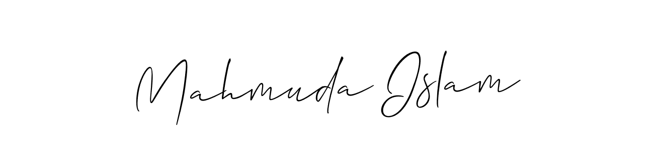 It looks lik you need a new signature style for name Mahmuda Islam. Design unique handwritten (Allison_Script) signature with our free signature maker in just a few clicks. Mahmuda Islam signature style 2 images and pictures png