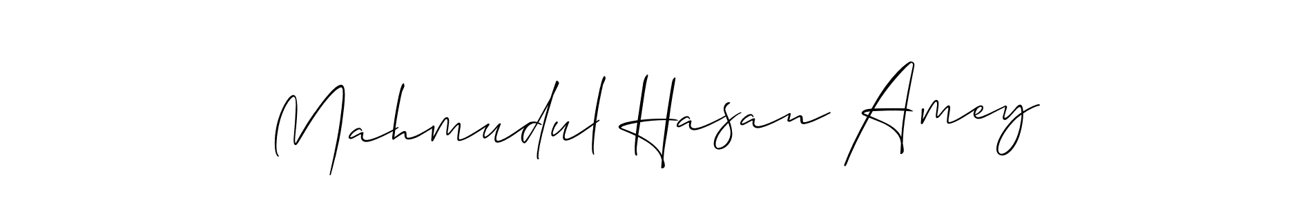 Make a short Mahmudul Hasan Amey signature style. Manage your documents anywhere anytime using Allison_Script. Create and add eSignatures, submit forms, share and send files easily. Mahmudul Hasan Amey signature style 2 images and pictures png