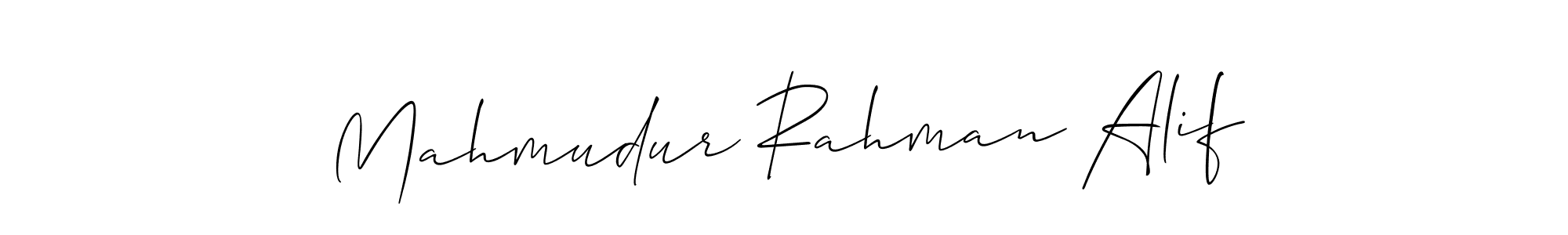 Also we have Mahmudur Rahman Alif name is the best signature style. Create professional handwritten signature collection using Allison_Script autograph style. Mahmudur Rahman Alif signature style 2 images and pictures png