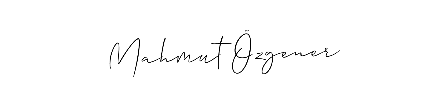 Make a beautiful signature design for name Mahmut Özgener. With this signature (Allison_Script) style, you can create a handwritten signature for free. Mahmut Özgener signature style 2 images and pictures png