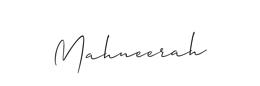 Allison_Script is a professional signature style that is perfect for those who want to add a touch of class to their signature. It is also a great choice for those who want to make their signature more unique. Get Mahneerah name to fancy signature for free. Mahneerah signature style 2 images and pictures png