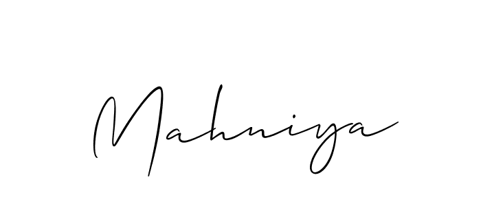 Once you've used our free online signature maker to create your best signature Allison_Script style, it's time to enjoy all of the benefits that Mahniya name signing documents. Mahniya signature style 2 images and pictures png
