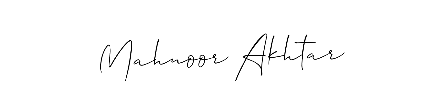 It looks lik you need a new signature style for name Mahnoor Akhtar. Design unique handwritten (Allison_Script) signature with our free signature maker in just a few clicks. Mahnoor Akhtar signature style 2 images and pictures png