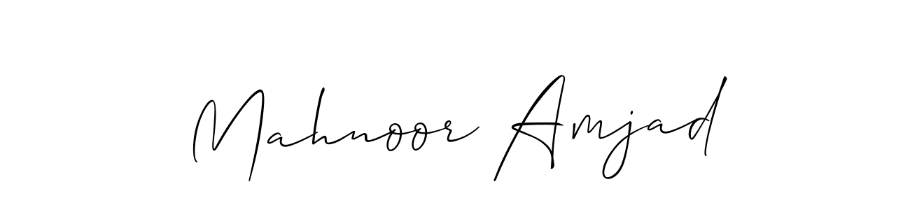 Also You can easily find your signature by using the search form. We will create Mahnoor Amjad name handwritten signature images for you free of cost using Allison_Script sign style. Mahnoor Amjad signature style 2 images and pictures png