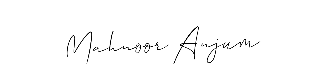 How to make Mahnoor Anjum name signature. Use Allison_Script style for creating short signs online. This is the latest handwritten sign. Mahnoor Anjum signature style 2 images and pictures png