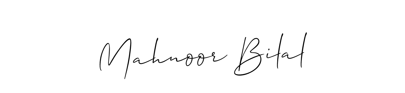 Also You can easily find your signature by using the search form. We will create Mahnoor Bilal name handwritten signature images for you free of cost using Allison_Script sign style. Mahnoor Bilal signature style 2 images and pictures png