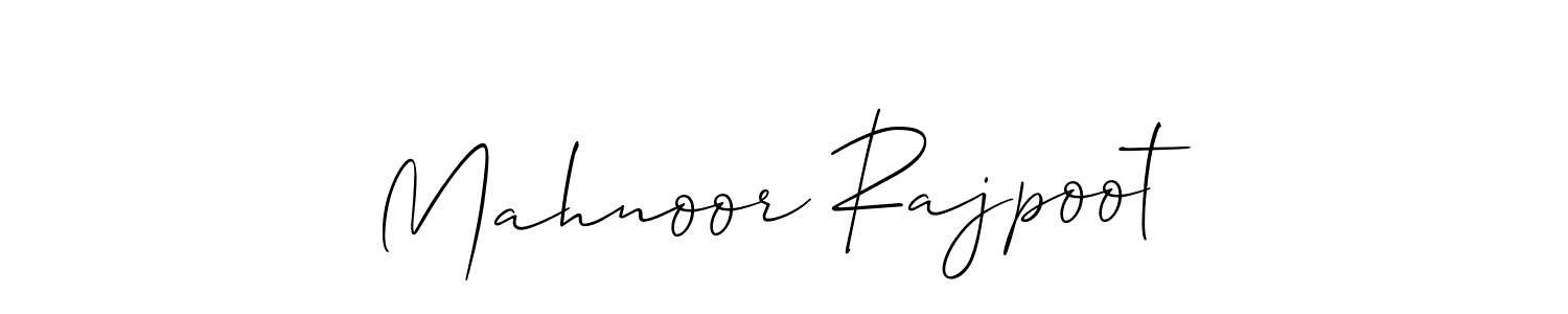 if you are searching for the best signature style for your name Mahnoor Rajpoot. so please give up your signature search. here we have designed multiple signature styles  using Allison_Script. Mahnoor Rajpoot signature style 2 images and pictures png