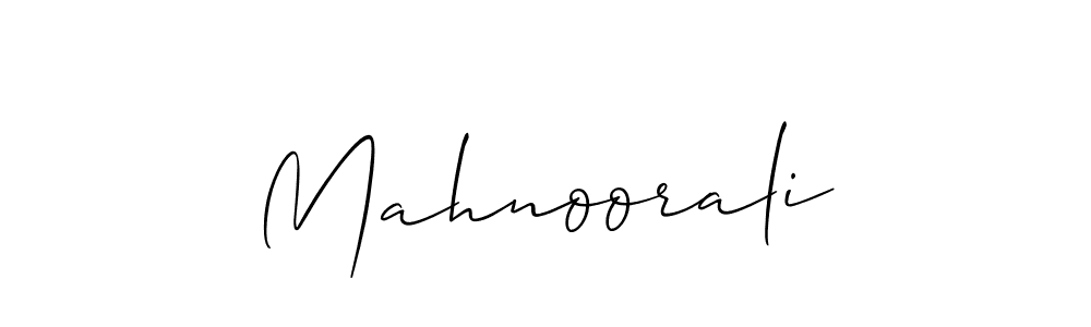 You should practise on your own different ways (Allison_Script) to write your name (Mahnoorali) in signature. don't let someone else do it for you. Mahnoorali signature style 2 images and pictures png