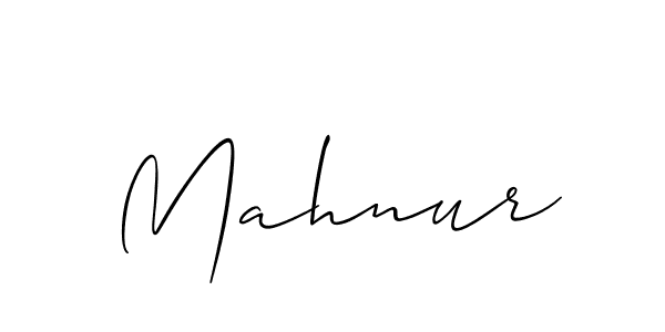 Mahnur stylish signature style. Best Handwritten Sign (Allison_Script) for my name. Handwritten Signature Collection Ideas for my name Mahnur. Mahnur signature style 2 images and pictures png