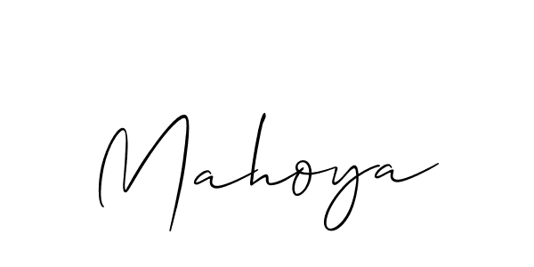 You should practise on your own different ways (Allison_Script) to write your name (Mahoya) in signature. don't let someone else do it for you. Mahoya signature style 2 images and pictures png