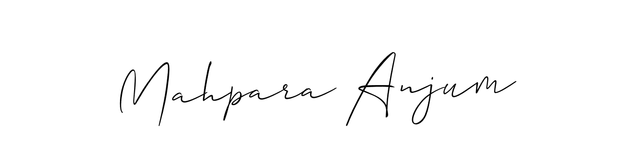 How to make Mahpara Anjum name signature. Use Allison_Script style for creating short signs online. This is the latest handwritten sign. Mahpara Anjum signature style 2 images and pictures png