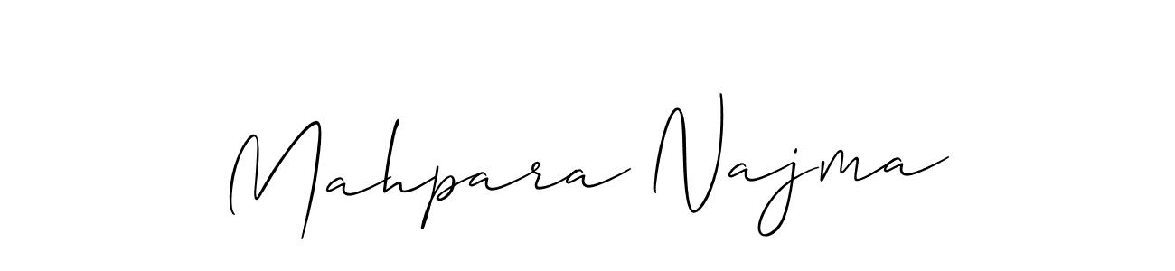 Make a short Mahpara Najma signature style. Manage your documents anywhere anytime using Allison_Script. Create and add eSignatures, submit forms, share and send files easily. Mahpara Najma signature style 2 images and pictures png