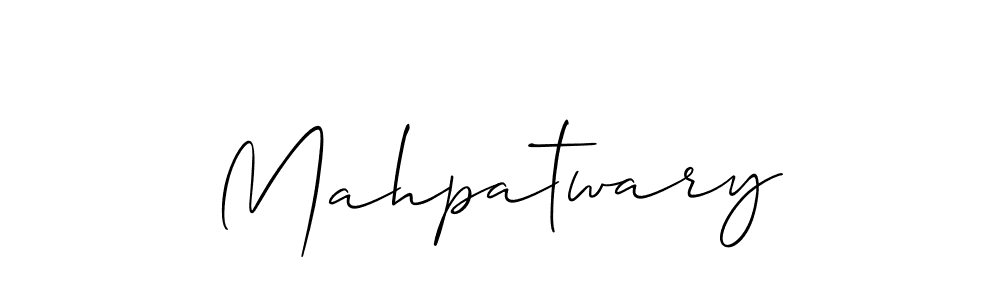 Create a beautiful signature design for name Mahpatwary. With this signature (Allison_Script) fonts, you can make a handwritten signature for free. Mahpatwary signature style 2 images and pictures png