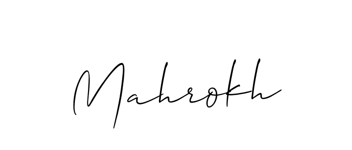The best way (Allison_Script) to make a short signature is to pick only two or three words in your name. The name Mahrokh include a total of six letters. For converting this name. Mahrokh signature style 2 images and pictures png