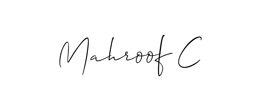 Mahroof C stylish signature style. Best Handwritten Sign (Allison_Script) for my name. Handwritten Signature Collection Ideas for my name Mahroof C. Mahroof C signature style 2 images and pictures png