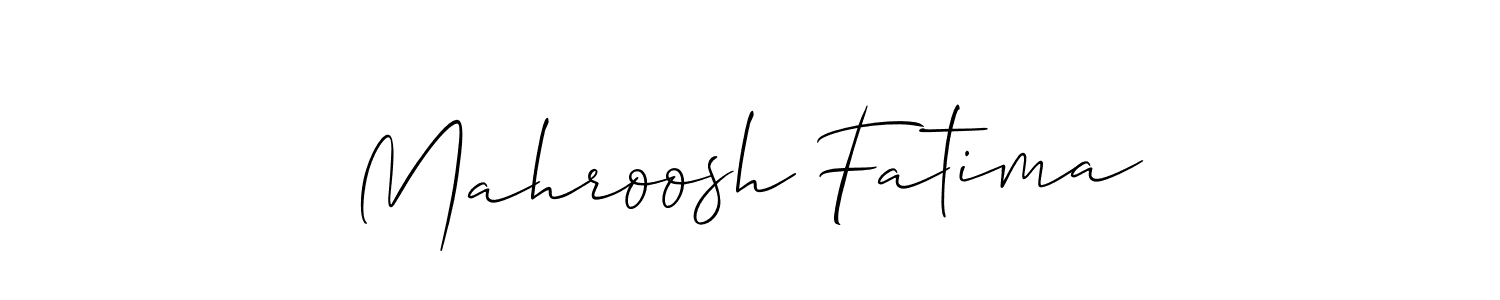 Mahroosh Fatima stylish signature style. Best Handwritten Sign (Allison_Script) for my name. Handwritten Signature Collection Ideas for my name Mahroosh Fatima. Mahroosh Fatima signature style 2 images and pictures png
