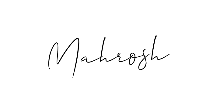 Make a short Mahrosh signature style. Manage your documents anywhere anytime using Allison_Script. Create and add eSignatures, submit forms, share and send files easily. Mahrosh signature style 2 images and pictures png