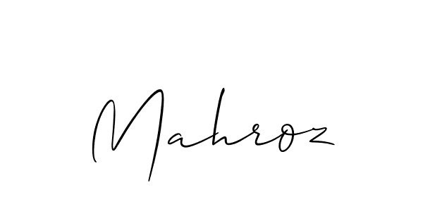 Create a beautiful signature design for name Mahroz. With this signature (Allison_Script) fonts, you can make a handwritten signature for free. Mahroz signature style 2 images and pictures png