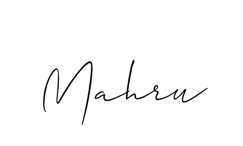 How to make Mahru signature? Allison_Script is a professional autograph style. Create handwritten signature for Mahru name. Mahru signature style 2 images and pictures png