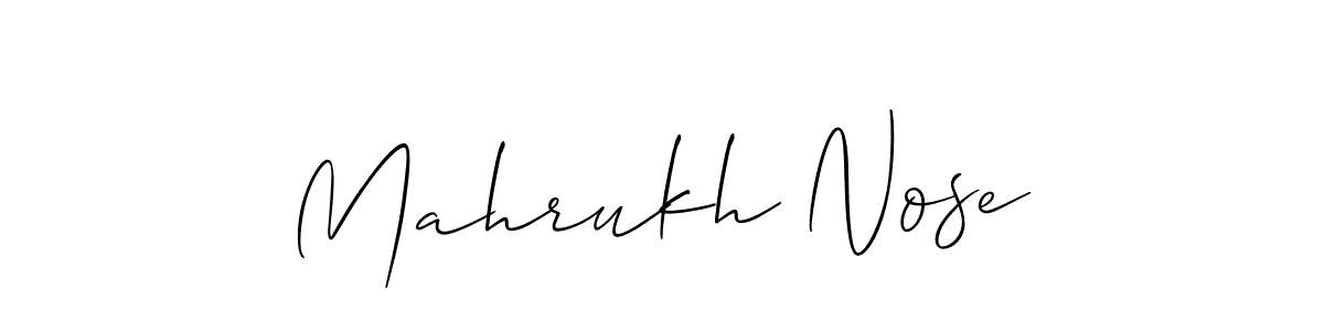 Mahrukh Nose stylish signature style. Best Handwritten Sign (Allison_Script) for my name. Handwritten Signature Collection Ideas for my name Mahrukh Nose. Mahrukh Nose signature style 2 images and pictures png
