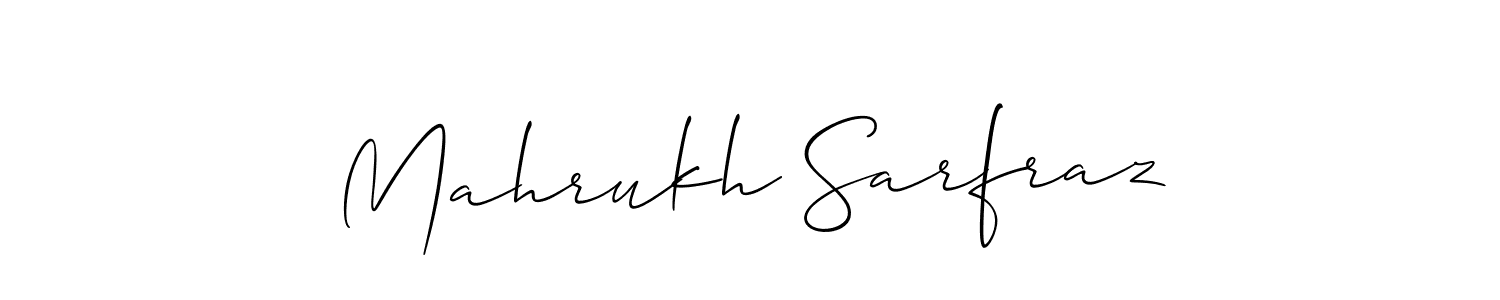 This is the best signature style for the Mahrukh Sarfraz name. Also you like these signature font (Allison_Script). Mix name signature. Mahrukh Sarfraz signature style 2 images and pictures png