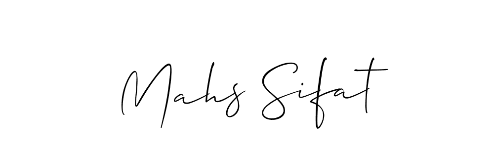 Use a signature maker to create a handwritten signature online. With this signature software, you can design (Allison_Script) your own signature for name Mahs Sifat. Mahs Sifat signature style 2 images and pictures png