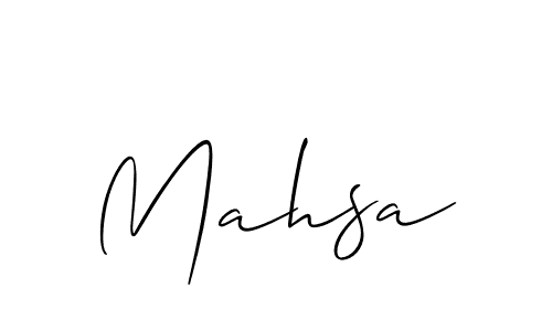 Create a beautiful signature design for name Mahsa. With this signature (Allison_Script) fonts, you can make a handwritten signature for free. Mahsa signature style 2 images and pictures png