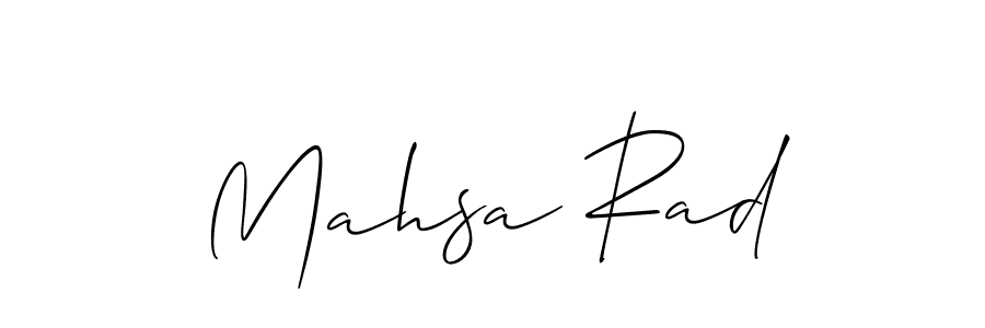 Make a short Mahsa Rad signature style. Manage your documents anywhere anytime using Allison_Script. Create and add eSignatures, submit forms, share and send files easily. Mahsa Rad signature style 2 images and pictures png