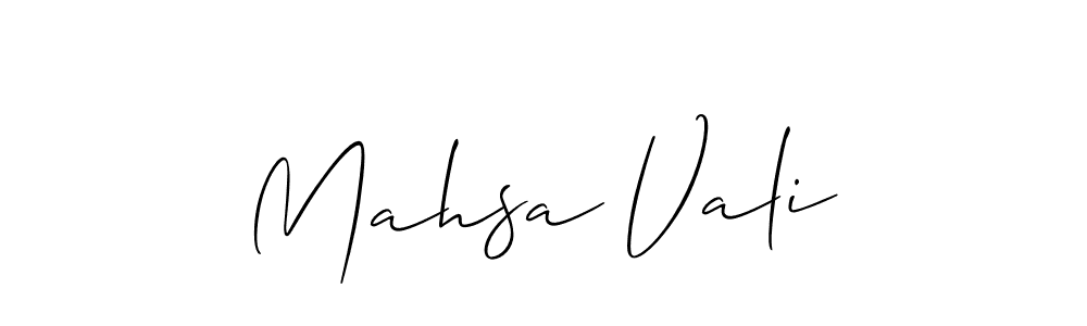 Mahsa Vali stylish signature style. Best Handwritten Sign (Allison_Script) for my name. Handwritten Signature Collection Ideas for my name Mahsa Vali. Mahsa Vali signature style 2 images and pictures png