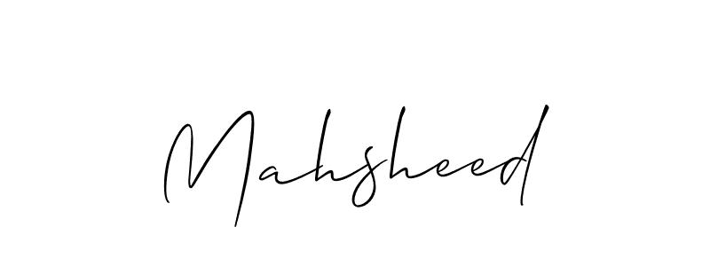 Mahsheed stylish signature style. Best Handwritten Sign (Allison_Script) for my name. Handwritten Signature Collection Ideas for my name Mahsheed. Mahsheed signature style 2 images and pictures png