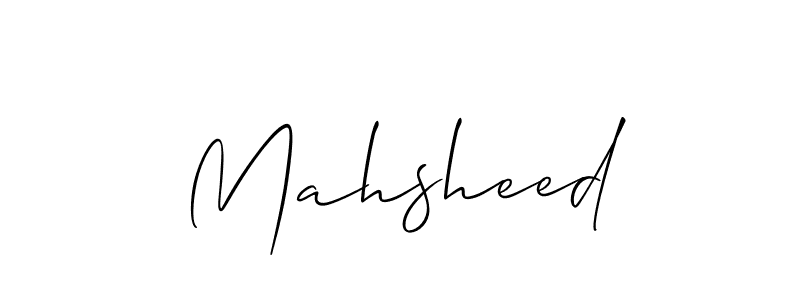 Design your own signature with our free online signature maker. With this signature software, you can create a handwritten (Allison_Script) signature for name Mahsheed. Mahsheed signature style 2 images and pictures png